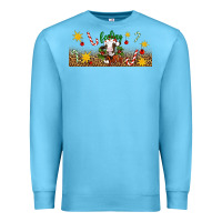 Ocean Blue Christmas feeling jolly cow Premium Sweatshirt - Artiststas