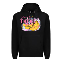 Black hang in there Premium Hoodie - MaliasSmallBusiness