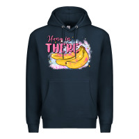 Navy hang in there Premium Hoodie - MaliasSmallBusiness