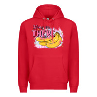 Red hang in there Premium Hoodie - MaliasSmallBusiness