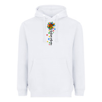 White autism mama sunflower black Heavyweight Hoodie - JahusDesignShop