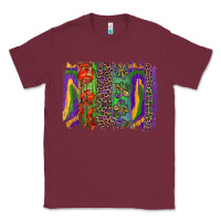 Burgundy mardi gras brushstroke Classic Tee - RanaPortraitStore