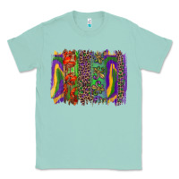 Seafoam mardi gras brushstroke Classic Tee - RanaPortraitStore