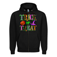 Black trick or treat Zipper Hoodie - Zillion Design Studio