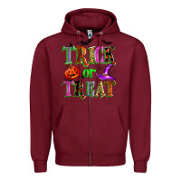 Burgundy trick or treat Zipper Hoodie - Zillion Design Studio
