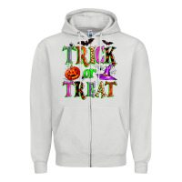 Dove Grey trick or treat Zipper Hoodie - Zillion Design Studio