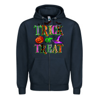 Navy trick or treat Zipper Hoodie - Zillion Design Studio