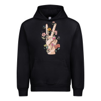 Black hand peace sign Urban Hoodie - MaliasSmallBusiness