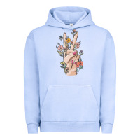 Pigment Grape Ice hand peace sign Urban Hoodie - MaliasSmallBusiness