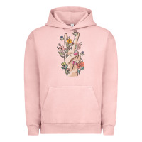 Pigment Salmon hand peace sign Urban Hoodie - MaliasSmallBusiness