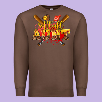 Softball Aunt Premium Sweatshirt Designed By Adodesignshop