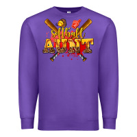 Purple softball aunt Premium Sweatshirt - AdoDesignShop