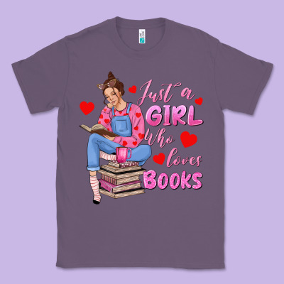 Just A Girl Who Loves Books Classic Tee Designed By Texasbilliewilder