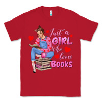 Red just a girl who loves books Classic Tee - texasbilliewilder
