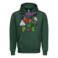 Sports Green sweet and spooky Zipper Hoodie - Zillion Design Studio