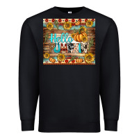 Black hello pumpkin tumbler Premium Sweatshirt - BundleAndBundleShop