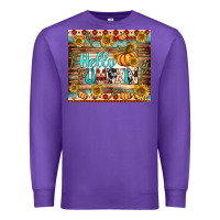 Purple hello pumpkin tumbler Premium Sweatshirt - BundleAndBundleShop