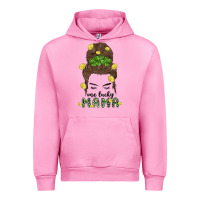 Fuchsia Pink one lucky mama Urban Hoodie - MaliasSmallBusiness
