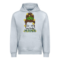 Heather Grey one lucky mama Urban Hoodie - MaliasSmallBusiness