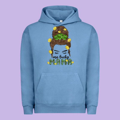 One Lucky Mama Urban Hoodie Designed By Maliassmallbusiness