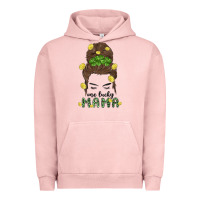 Pigment Salmon one lucky mama Urban Hoodie - MaliasSmallBusiness