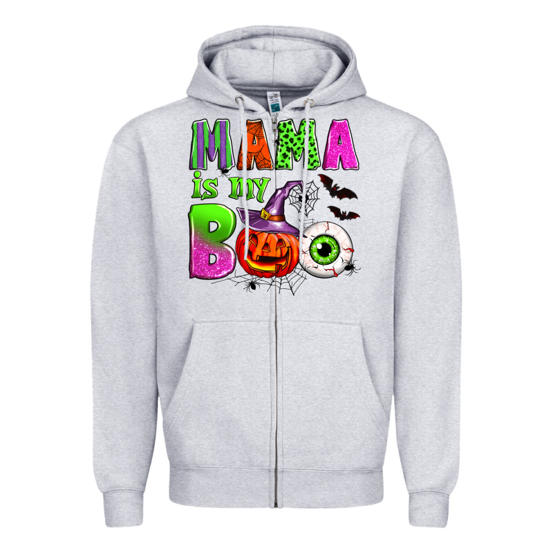 Mama Is My Boo Zipper Hoodie by Zillion Design Studio | Teevron