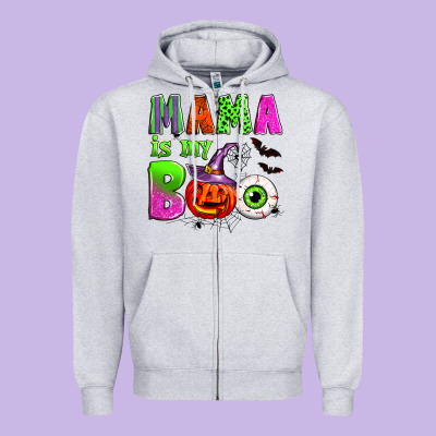 Mama Is My Boo Zipper Hoodie Designed By Zillion Design Studio