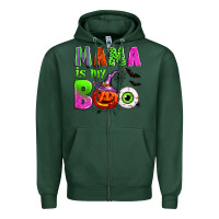 Sports Green mama is my boo Zipper Hoodie - Zillion Design Studio