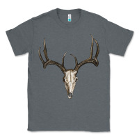 Charcoal Heather deer skull Classic Tee - RanaPortraitStore