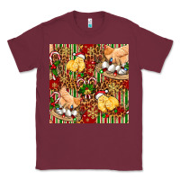 Burgundy christmas chicken Classic Tee - FaDigitalArtStudio