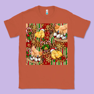 Christmas Chicken Classic Tee Designed By Fadigitalartstudio