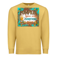 Antique Gold pumpkin spice and everything nice Premium Sweatshirt - BundleAndBundleShop