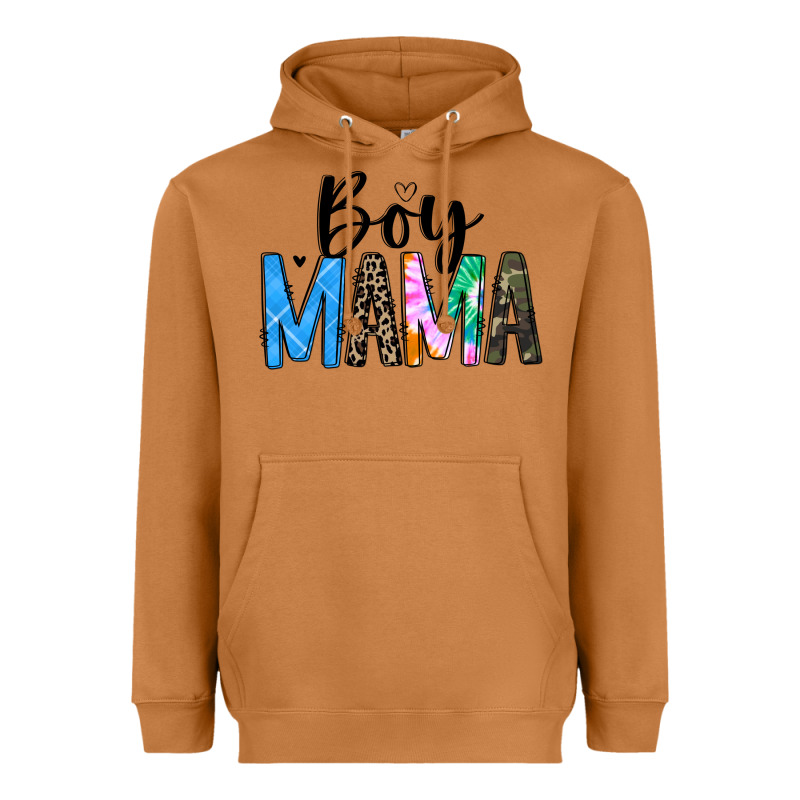 Boy Mama White Heavyweight Hoodie by JahusDesignShop | Teevron