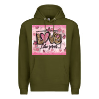 Army Green love like jesus Premium Hoodie - MaliasSmallBusiness