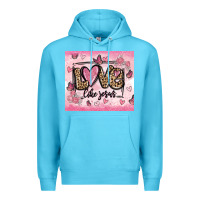 Ocean Blue love like jesus Premium Hoodie - MaliasSmallBusiness
