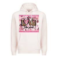 Pale Pink love like jesus Premium Hoodie - MaliasSmallBusiness