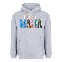 Heather Grey boy mama  black Heavyweight Hoodie - JahusDesignShop