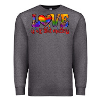 Charcoal Heather love is all that matters Premium Sweatshirt - JahusDesignShop