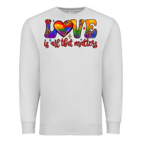 Dove Grey love is all that matters Premium Sweatshirt - JahusDesignShop