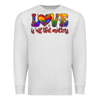 Oatmeal Heather love is all that matters Premium Sweatshirt - JahusDesignShop