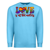 Ocean Blue love is all that matters Premium Sweatshirt - JahusDesignShop