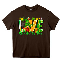 Chocolate Brown love st patricks day Heavy Core Tee - CowhideDigitalArt