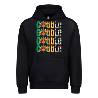 Black Gobble till you wobble Thanksgiving turkey Urban Hoodie - NancyCooperArtShop