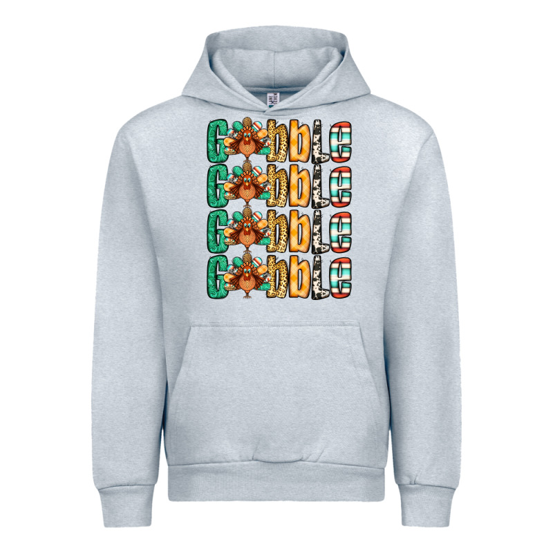 Gobble Till You Wobble Thanksgiving Turkey Urban Hoodie by NancyCooperArtShop | Teevron
