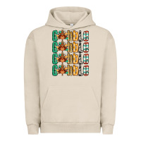 Pigment French Oak Gobble till you wobble Thanksgiving turkey Urban Hoodie - NancyCooperArtShop