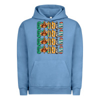 Pigment Pebble Blue Gobble till you wobble Thanksgiving turkey Urban Hoodie - NancyCooperArtShop