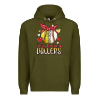 Army Green busy raising ballers Premium Hoodie - MaliasSmallBusiness