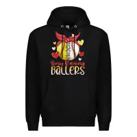 Black busy raising ballers Premium Hoodie - MaliasSmallBusiness