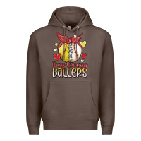 Coffee busy raising ballers Premium Hoodie - MaliasSmallBusiness