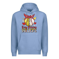 Colony Blue busy raising ballers Premium Hoodie - MaliasSmallBusiness